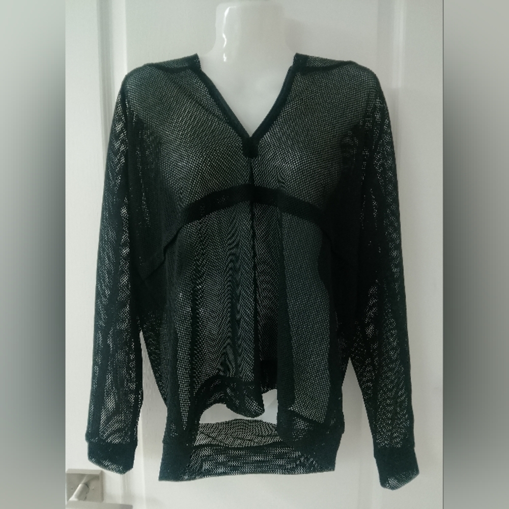 Black Mesh Women's Top